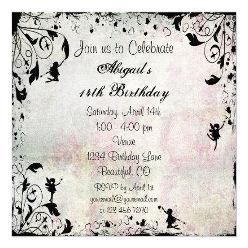 Unicorn and Fairies Magical Birthday Invitation