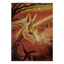 Unicorn and Fairy Art Card "Finding The Way Home" by SusanRodio Unicorn and Fairy Art Card "Finding The Way Home"
