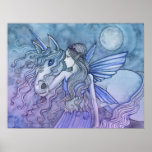 Unicorn and Fairy Poster by Molly Harrison