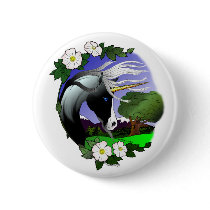 Unicorn and Roses III ©2011 Button