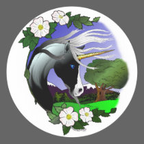 Unicorn and Roses III ©2011 stickers