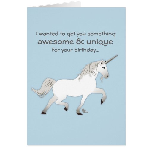 Unicorn Birthday Card | Zazzle