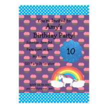 Unicorn birthday invitation