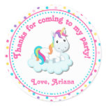 Unicorn Birthday Party Favor Tag Sticker