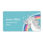 UNICORN BLUE SHIPPING LABELS