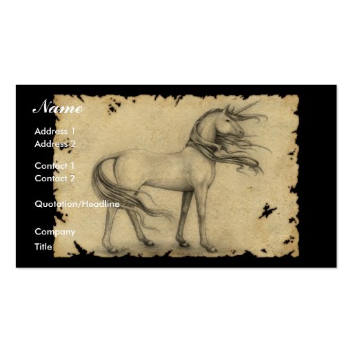 Unicorn Business Card (front side)
