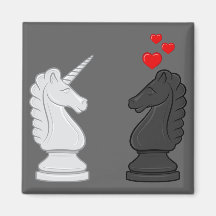 Unicorn Chess Knight Refrigerator Magnet