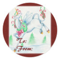 Unicorn Christmas Labels stickers