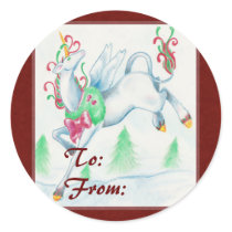 Unicorn Christmas Labels stickers by Customizables Unicorn Christmas Labels stickers