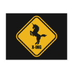 Unicorn Crossing Street Sign Postcard
