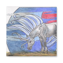Unicorn Cycle: Winter ©1998 magnets