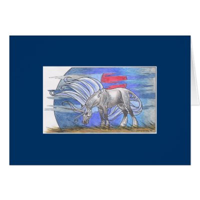 Unicorn Cycle - Winter ©1999 Cards by smilodonart