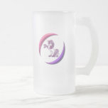 Unicorn Design Frosted Beer Mug