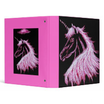 Unicorn Dreams pink binders by dawnmcininch Unicorn Dreams pink binders
