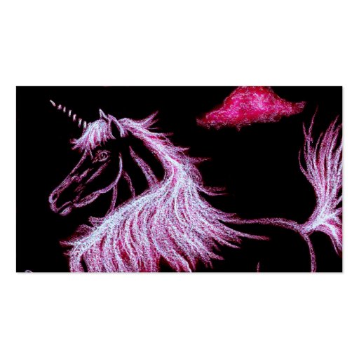 unicorn dreams pink business card templates (front side)