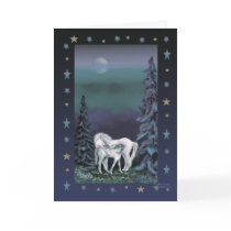 Unicorn Family Christmas Card by LisaKonrad Unicorn Family Christmas Card