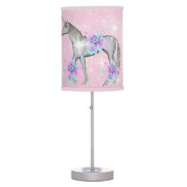 unicorn, fantasy, table, lamp, birthday, flowers, animal, [[missing key: type_lampinabox_lam]] com design gráfico personalizado