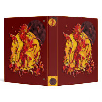 Unicorn Flames 3 Ring Binders