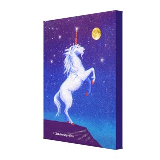 Unicorn Full Moon 8 x 10 Canvas Prints