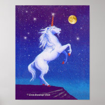 Unicorn Full Moon Magic print