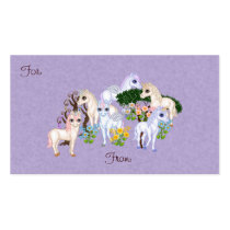 Unicorn Garden Gift Tag business cards