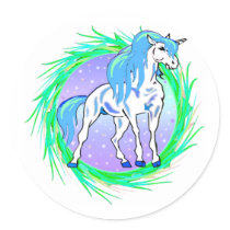Unicorn Green stickers by Castleinc Unicorn Green stickers