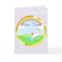 Unicorn Greeting Card by Customizables Unicorn Greeting Card