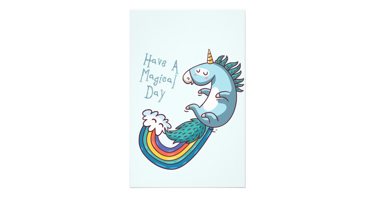 unicorn-have-a-magical-day-stationery-zazzle