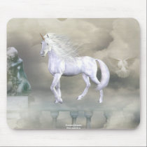 Unicorn Heaven White Beauty 1 mousepads by UnicornDreams Unicorn Heaven White Beauty 1 mousepads