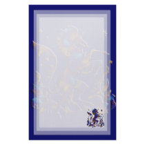 Unicorn Herald: Blue and Gold stationery by SuanSKatra Unicorn Herald: Blue and Gold stationery