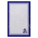 Unicorn Herald: Blue and Gold Stationery Paper