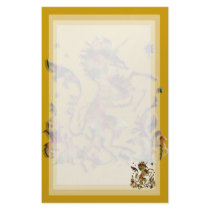 Unicorn Herald: Old Gold stationery by SuanSKatra Unicorn Herald: Old Gold stationery
