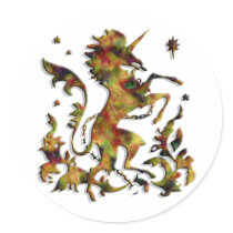 Unicorn Herald: Old Gold stickers by SuanSKatra Unicorn Herald: Old Gold stickers