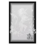 Unicorn Herald: Silver Custom Stationery