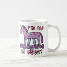 Unicorn I'm the Big Sister Coffee Mugs