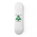 Unicorn in Christmas tree on green Skateboard Deck