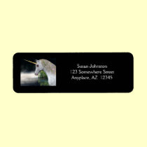 Unicorn In Mist Fantasy Address Label labels