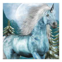 Unicorn in Moonlight  Invitations