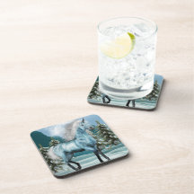 Unicorn in Moonlight  Set of Coasters