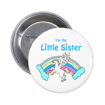 unicorn little sister buttons
