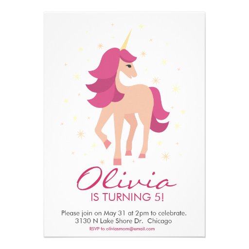 Unicorn Magic Personalized Announcement