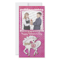Unicorn Magic Valentine photo cards