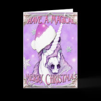 Unicorn Magical Merry Christmas cards