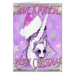 Unicorn Magical Merry Christmas Card