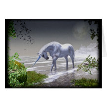 Unicorn Moon Greeting Card