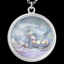 Unicorn Of Peace Wearable Art Necklace necklaces