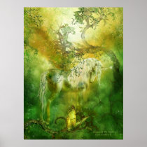 Unicorn Of The Forest Art Poster/Print