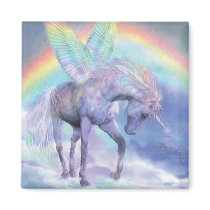 Unicorn Of The Rainbow Art Magnet