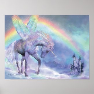 Unicorn Of The Rainbow Art Poster/Print