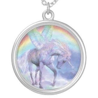 Unicorn Of The Rainbow Wearable Art Necklace necklace